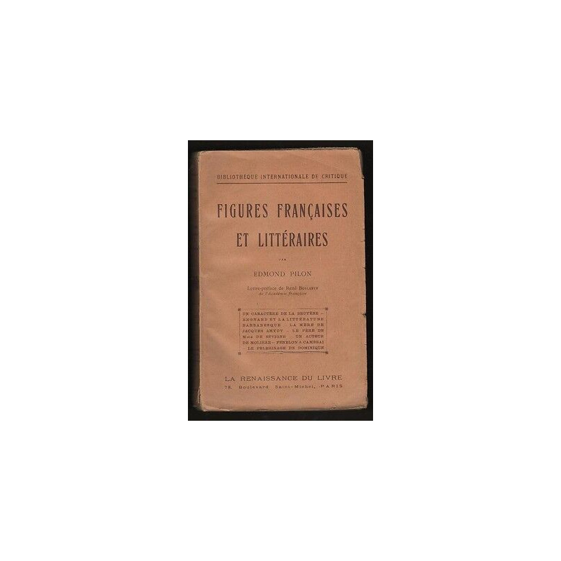 FIGURES FRANCAISES ET LITTERAIRES