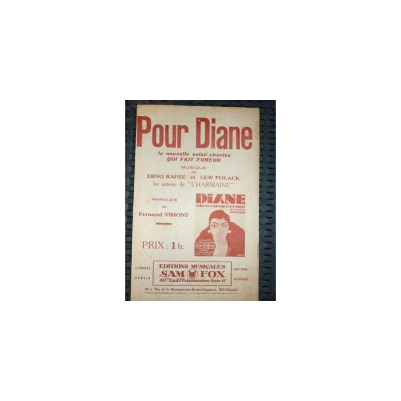 partition rapée Polack vimont Pour diane