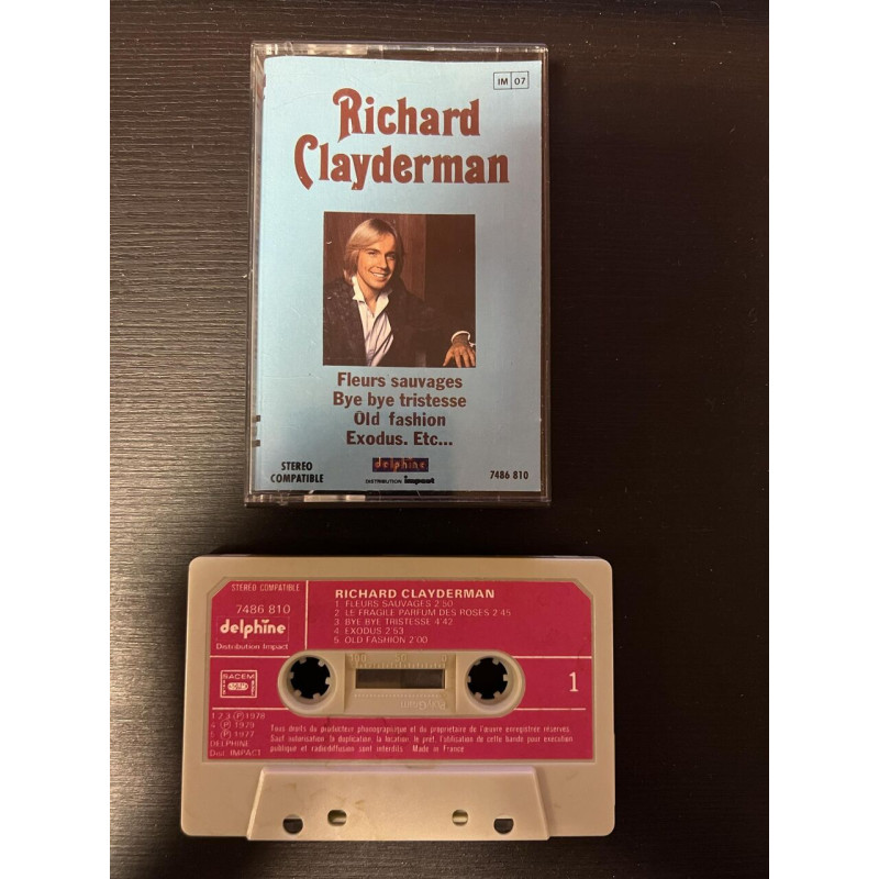 K7 Audio : Richard Clayderman - Fleurs Sauvages By bye Tristesse