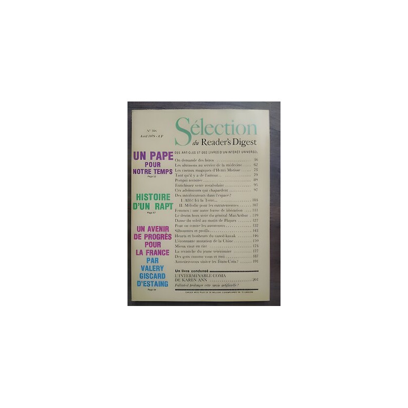 Sélection du Reader's Digest Nº 386 Avril 1979
