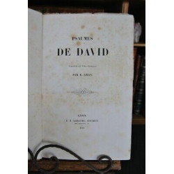 PSAUMES DE DAVID traduits par P. Gras 1846 éd Labaume à Lyon Demi-cuir