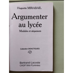 ARGUMENTER AU LYCEE
