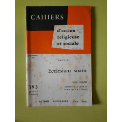 Cahiers d'Action Religieuse et Sociale n 393 Paul VI Ecclesiam...