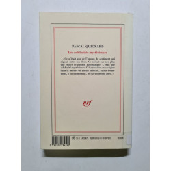 Les solidarites mysterieuses (French Edition) - 2011