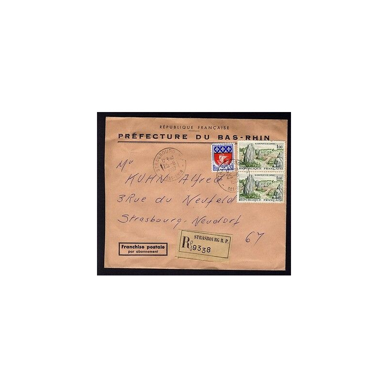 n1440 enveloppe Préfecture Bas-Rhin STRASBOURG R.P