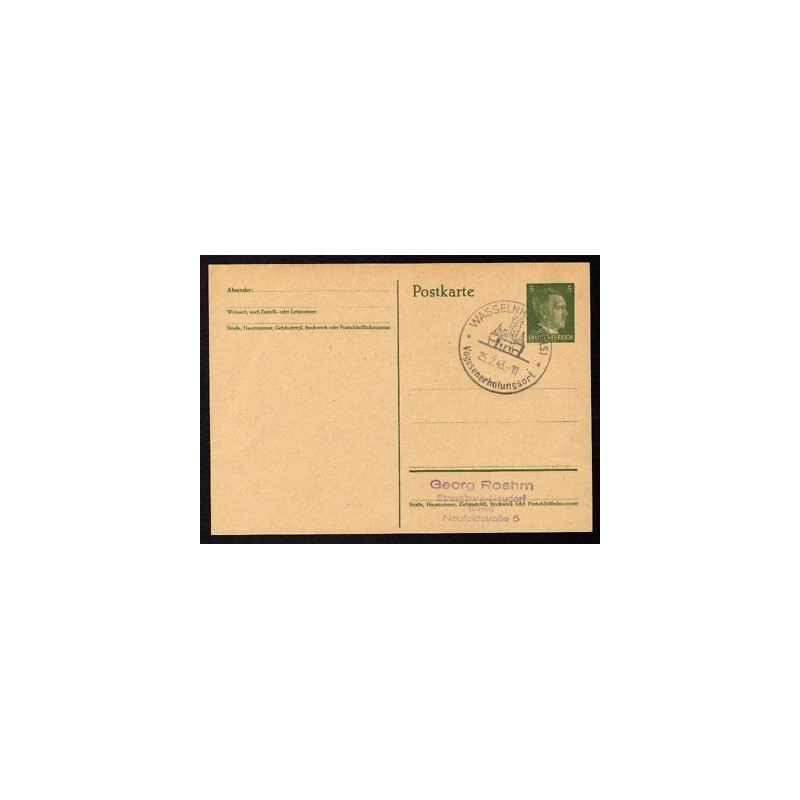 Ganzsache WASSELNHEIM Cachet Spécial 250243 WW2