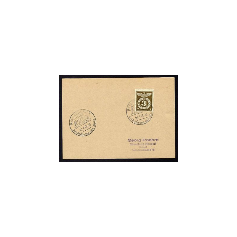 Allemagne n 762 Yv. cachet WW2 RAVENSBURG 1 Mi. 830