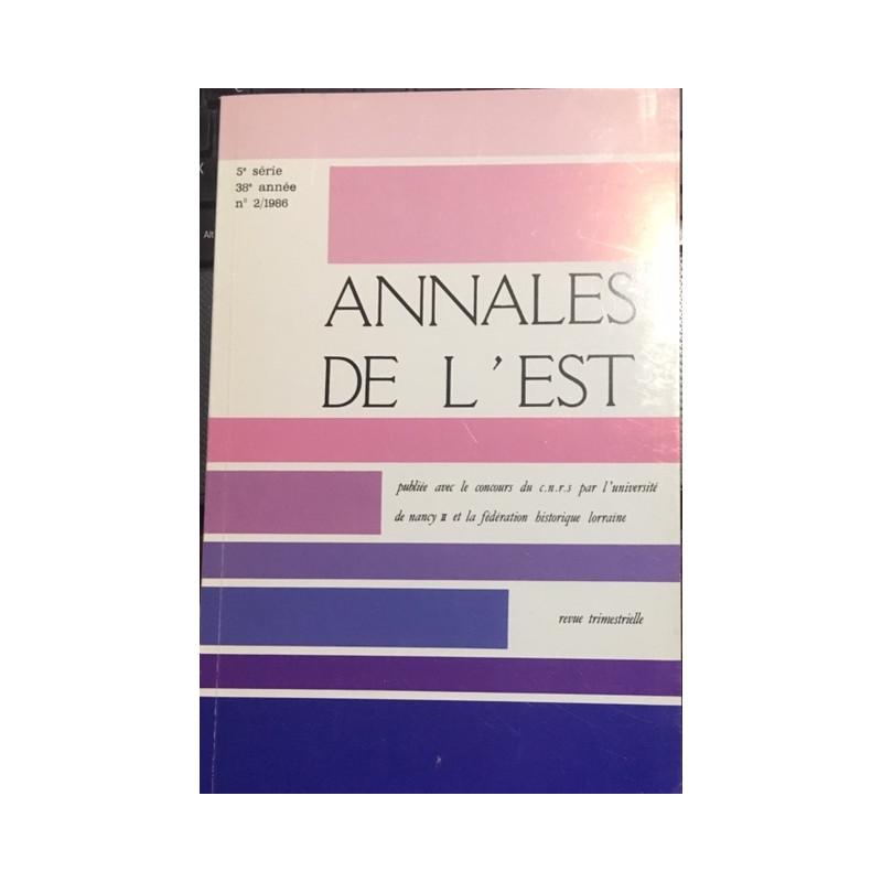 N°2/1986 REVUE TRIMESTRIELLE