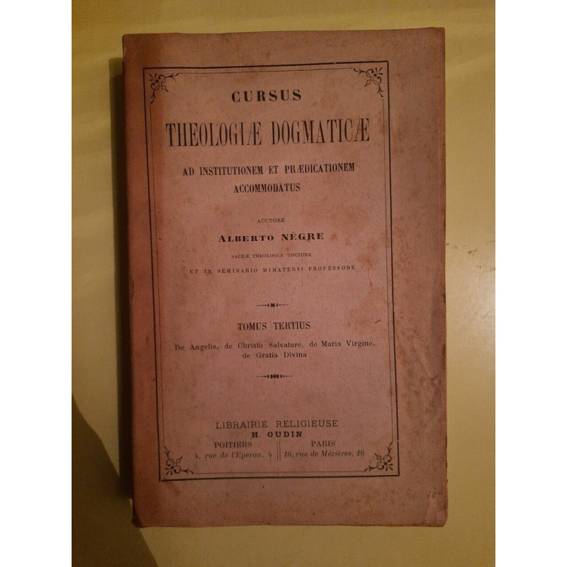 Cursus Theologicae Dogmaticae Tomus Tertius