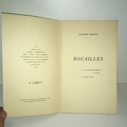 Livre de Jacques Baufle ROCAILLES Ex Num