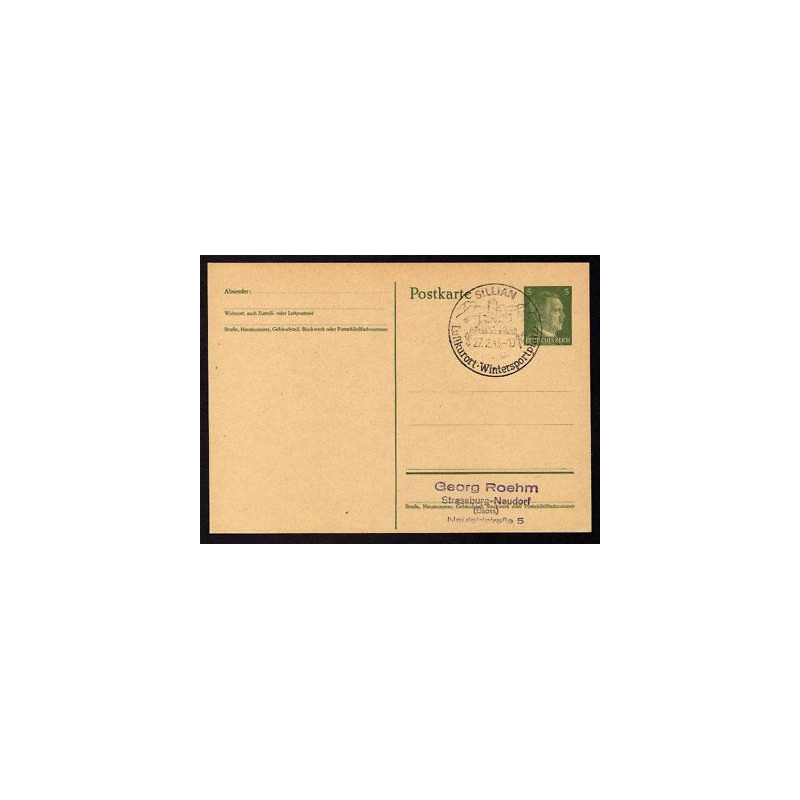Ganzsache SILLIAN Cachet Occupation 270243 WW2