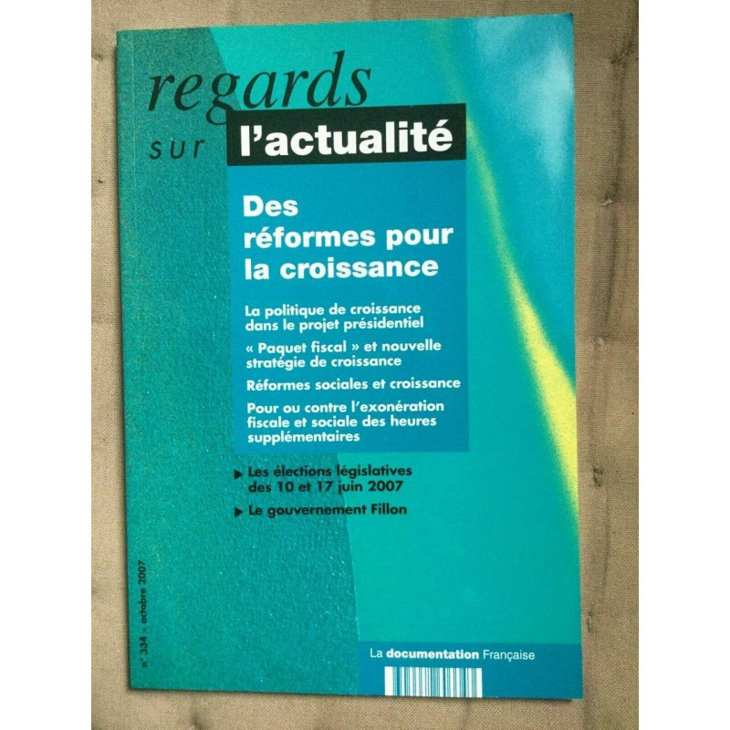 Regard sur l'actualitédes réformes pour la croissance n334 octobre...