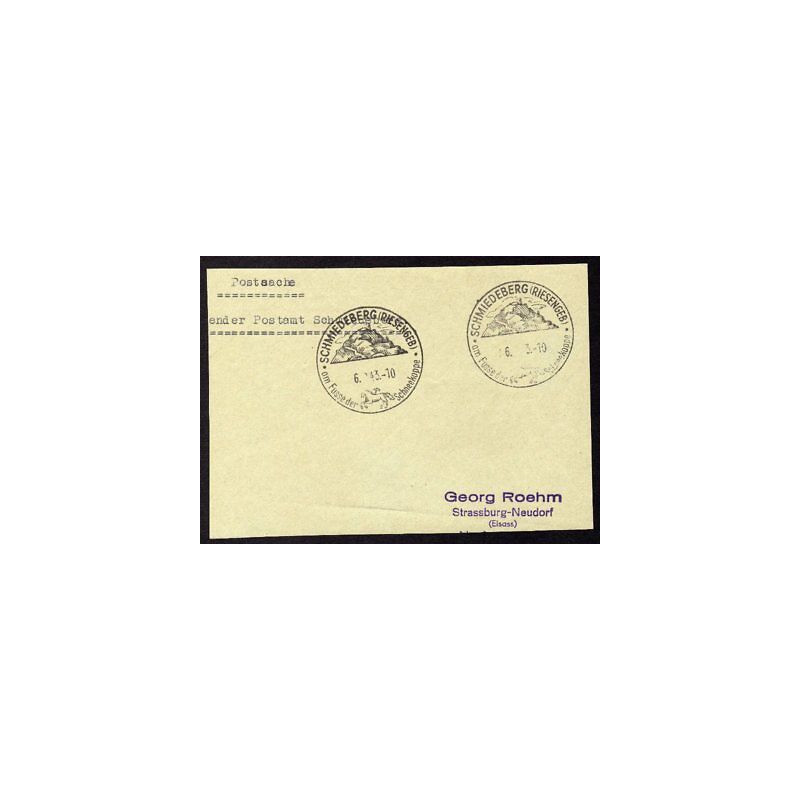 Postsache Absender Postamt SCHMIEDEBERG Riesengeb