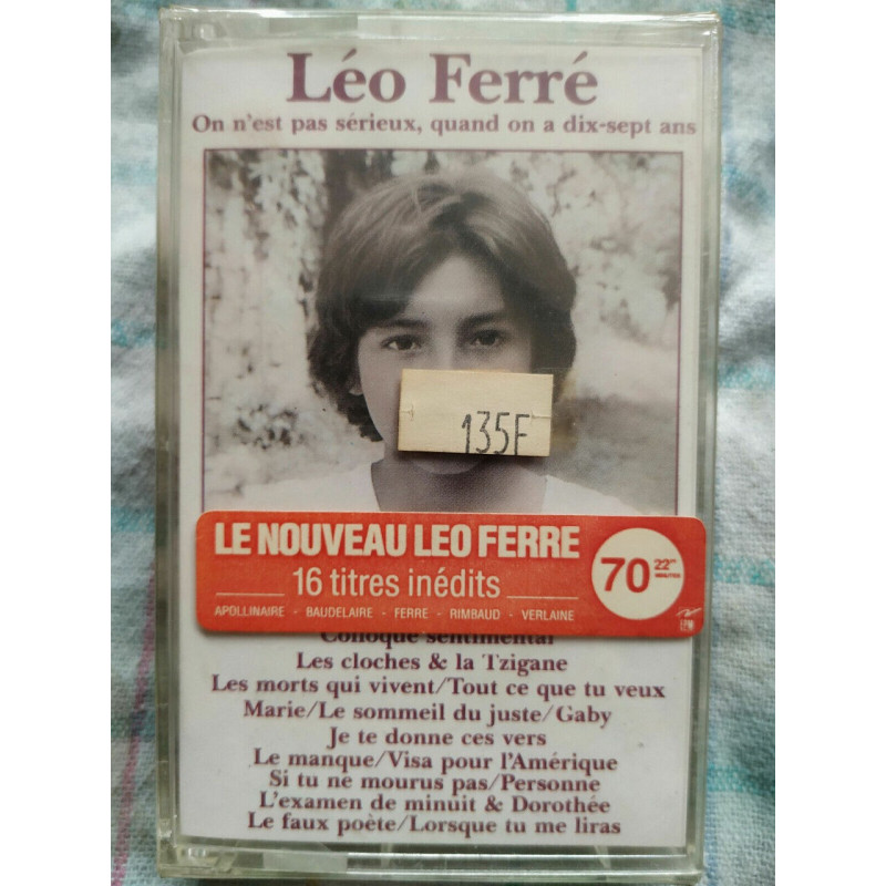 Léo Ferré On n'est pas sérieux quand On a dix-sept ans Cassette...