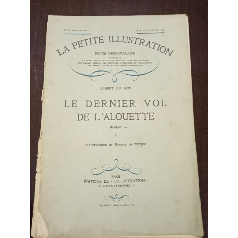 La petite Illustration N° 390. Le dernier vol de l'alouette 1