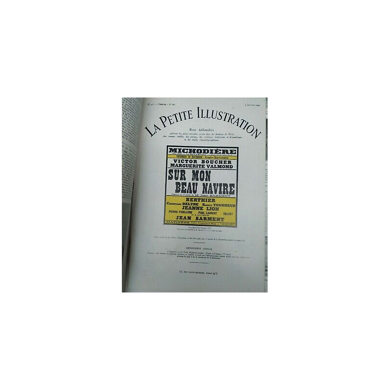 La Petite illustration Nº 413 Sur mon beau navire 5 Janvier 1929