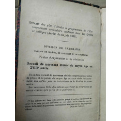 Morceaux choisis du moyen âge au XVIII siècle Librairie Paul Delaplane