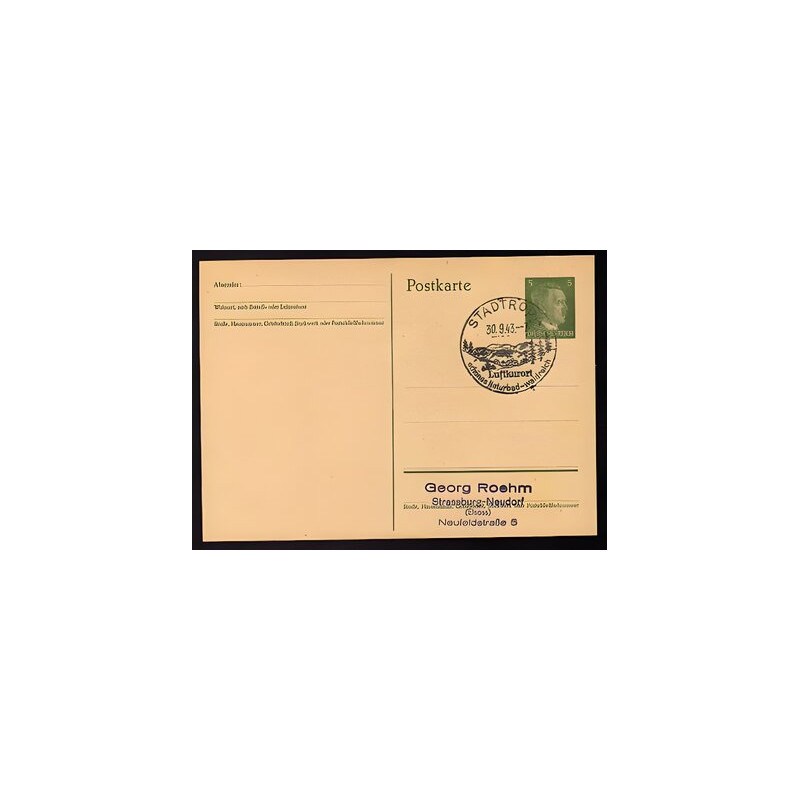 Ganzsache STADTROPA Cachet Spécial 300943 WW2