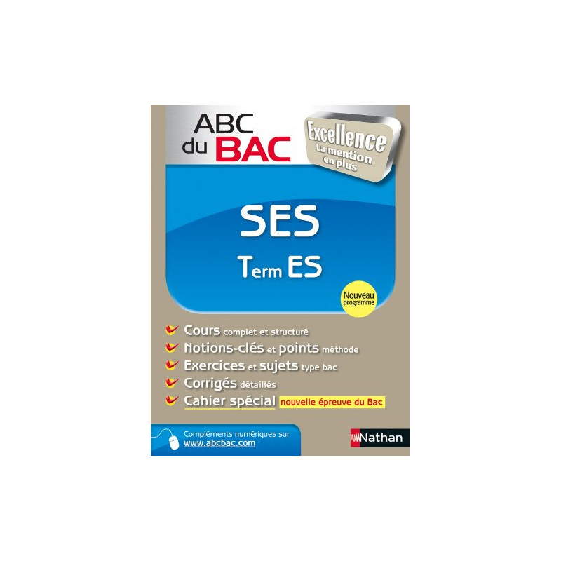 ABC du BAC Excellence SES Term ES