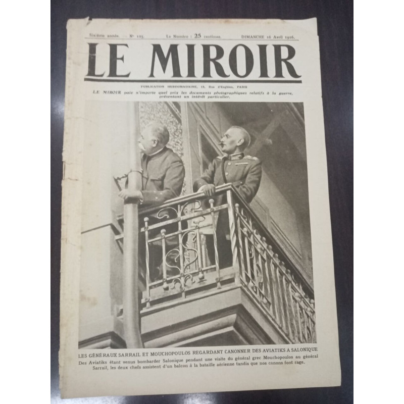 Journal Le Miroir N° 125 - 1916