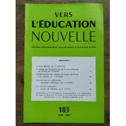 Vers l'éducation nouvelle n183 Juin 1964