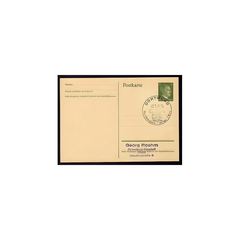 Ganzsache DORTMUND Cachet Spécial 020243 WW2
