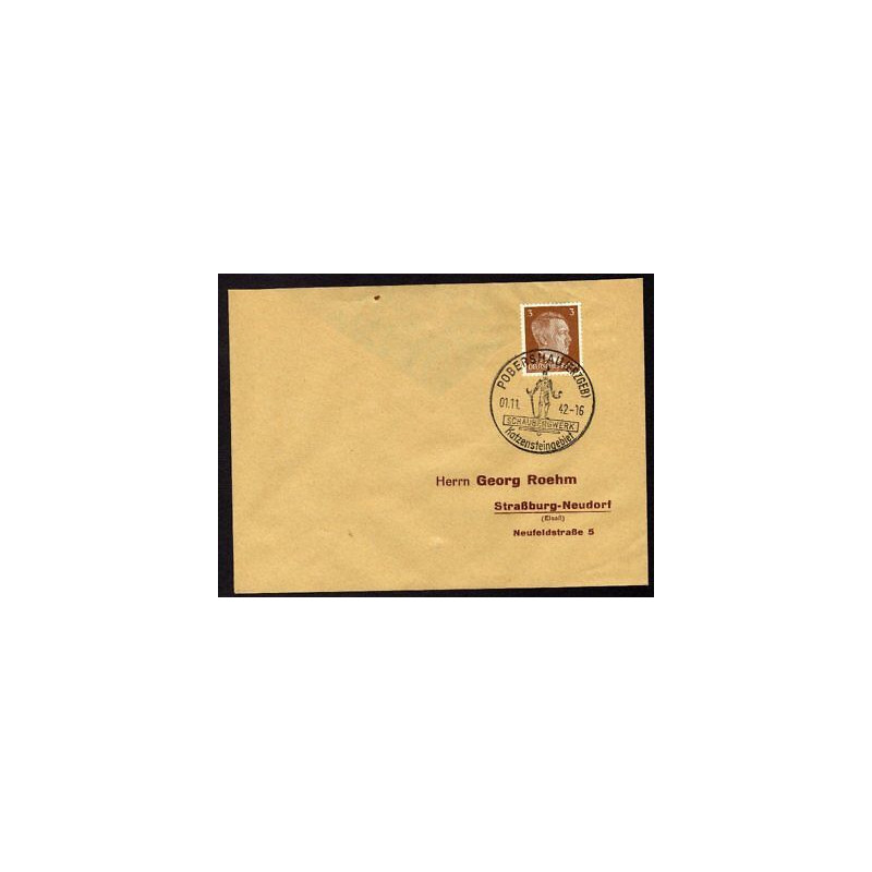 Allemagne n 706 Yv. cachet WW2 POBERSHAU Erzgen Timbre Allemand Mi 782