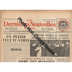 Journal LES DERNIERES NOUVELLES D'ALSACE [No 267] du 16/11/1947