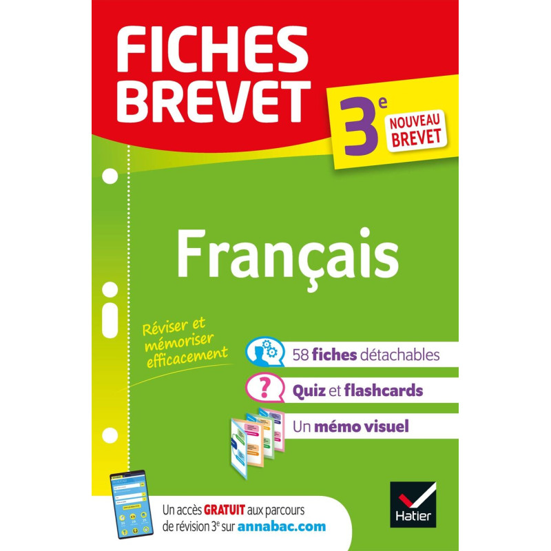 Fiches brevet Français 3e - Brevet 2023: fiches de révision et quiz