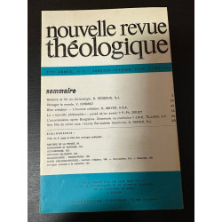 Nouvelle revue théologique 111e annee n°1 tome 101
