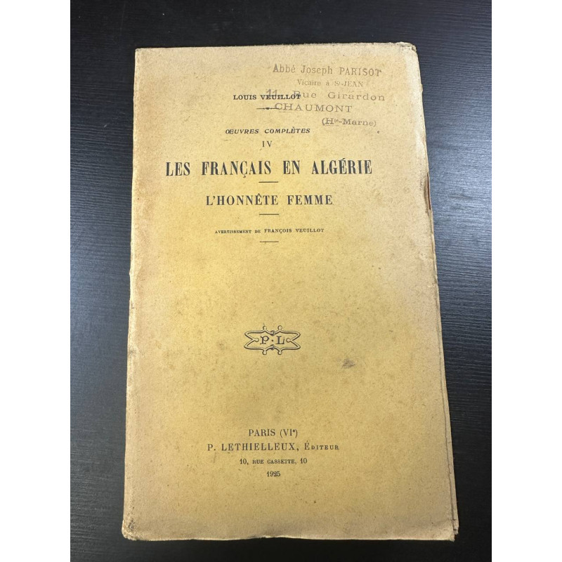 Les Français en Algérie L'honnête femme IV