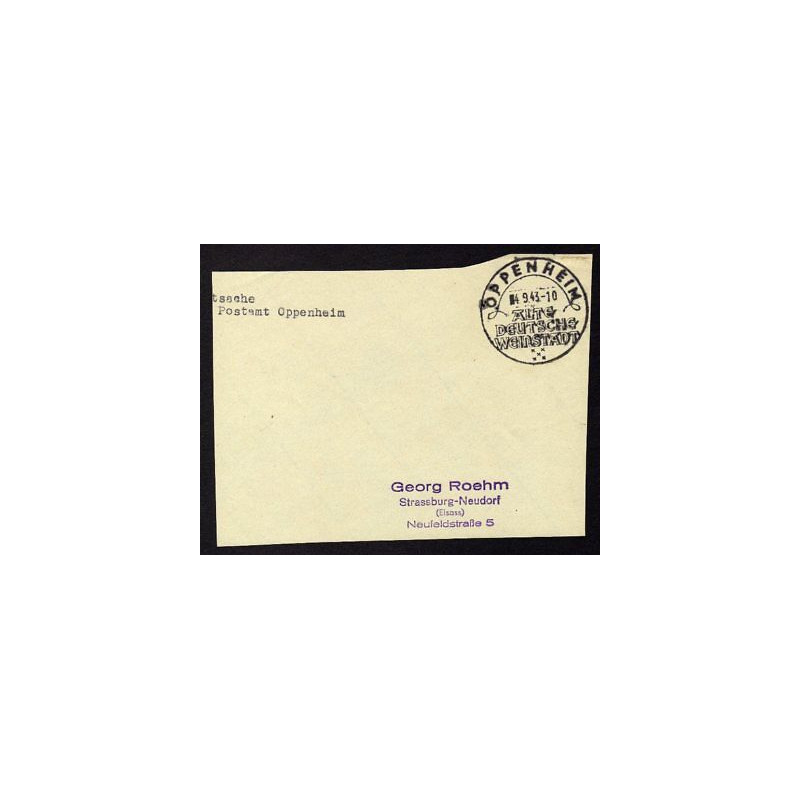 Postsache Absender Postamt OPPENHEIM du 040943