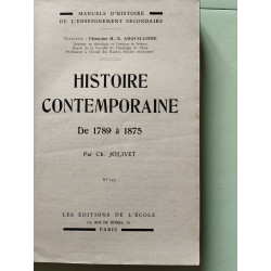 Histoire contemporaine de 1789 à 1875