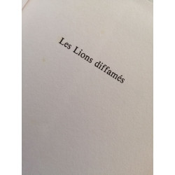 Les lions diffamés (Cycle d'Ogier d'Argouges.)