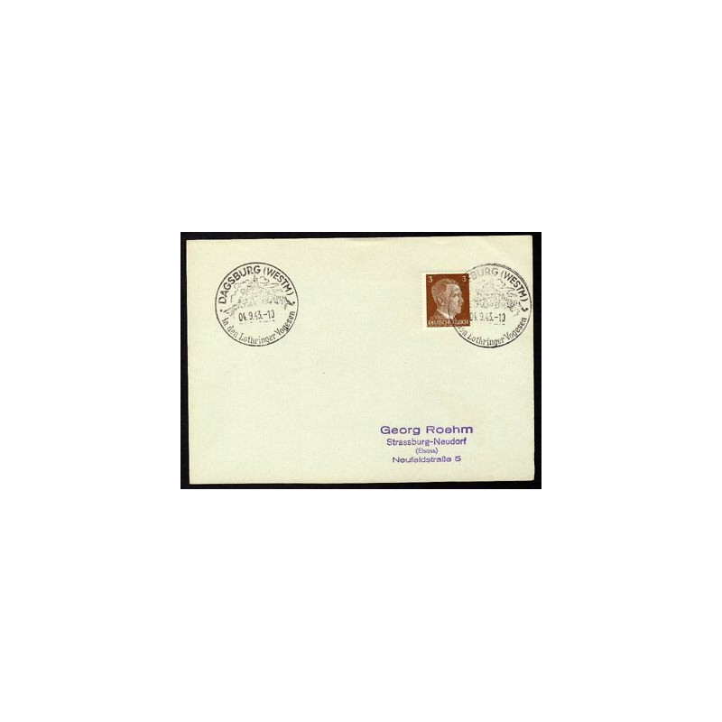 Allemagne n 706 Yv. cachet WW2 DAGSBURG Timbre Allemand Hitler Mi...