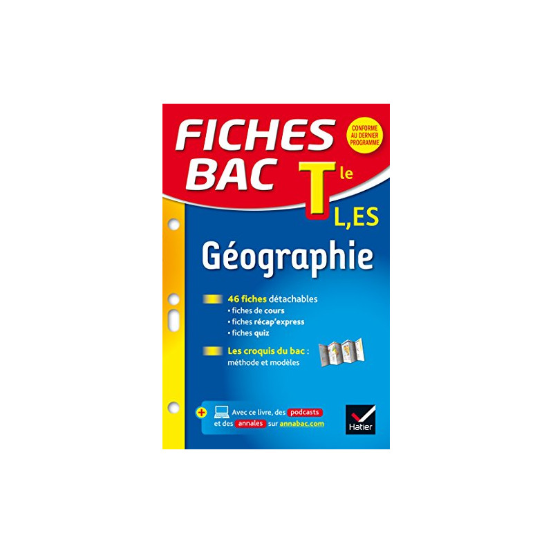 Fiches bac Géographie Tle L ES: fiches de révision - Terminale L ES