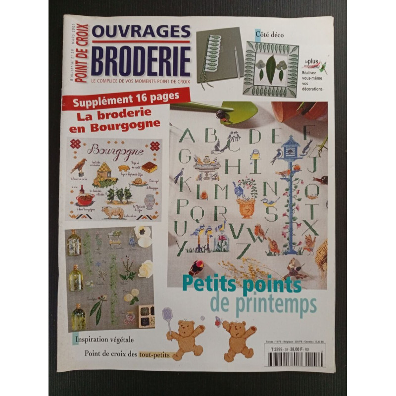 Revue Point de Croix Ouvrages Broderie N° 39