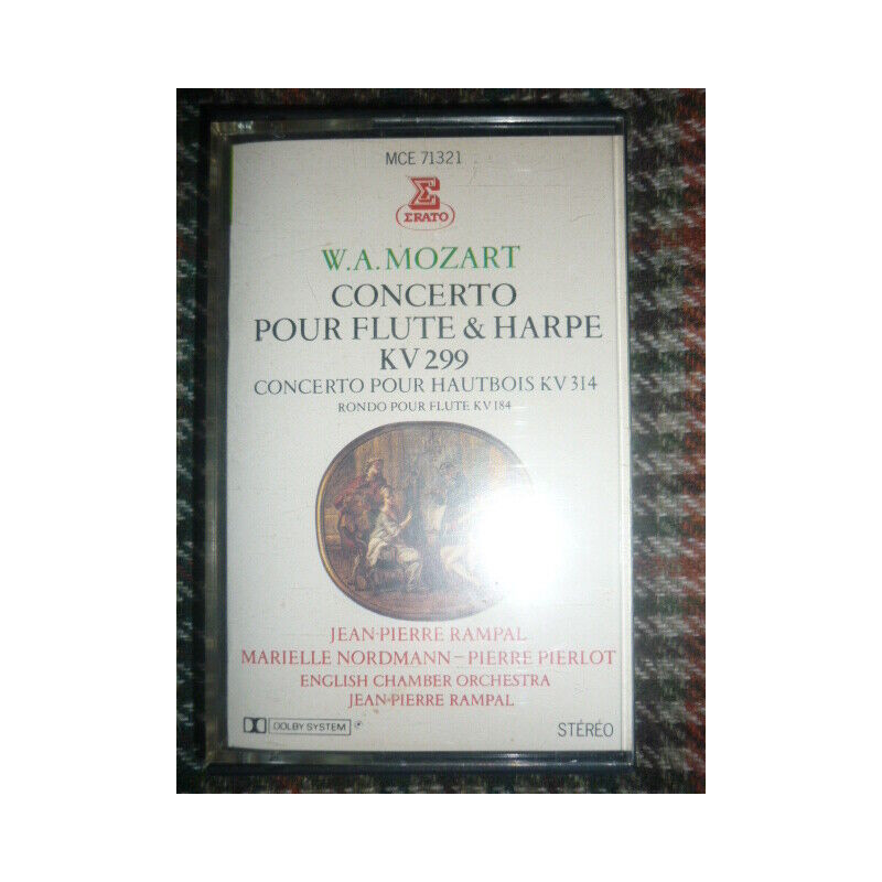 Mozart Concerto pour flûte harpe kv 299 Cassette Audio-K7 Erato...