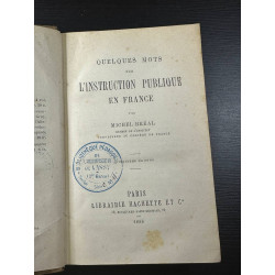 Quelques mots sur l'instruction publique en france