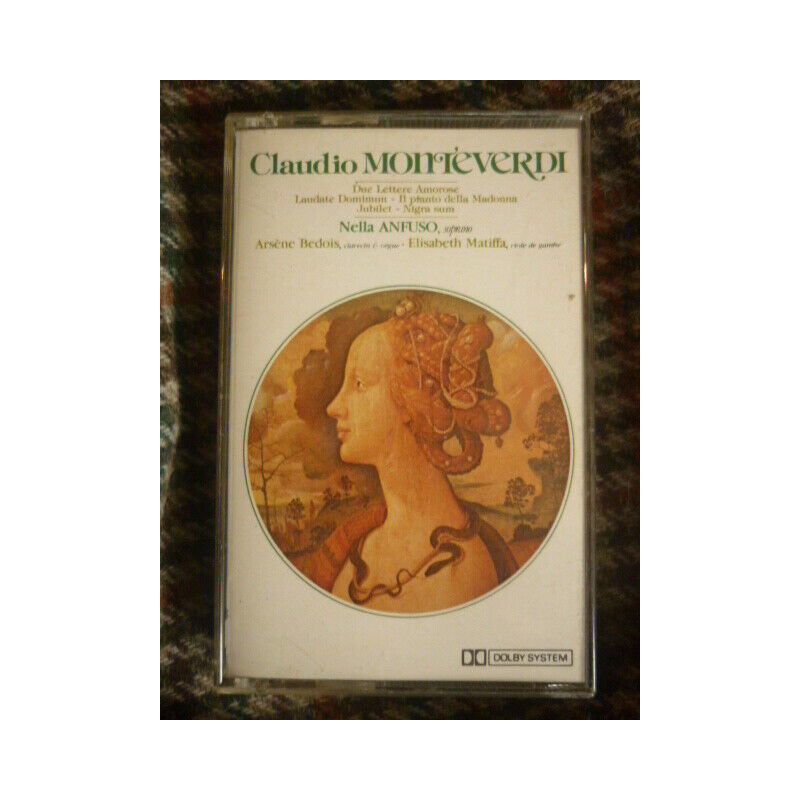 Claudio Monteverdi Nella Anfuso soprano Cassette Audio-K7 Arion...