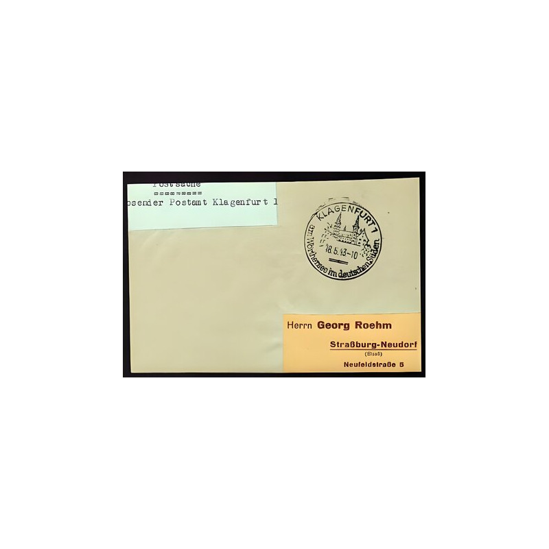 Postsache Absender Postamt KLAGENFURT 1 du 180543