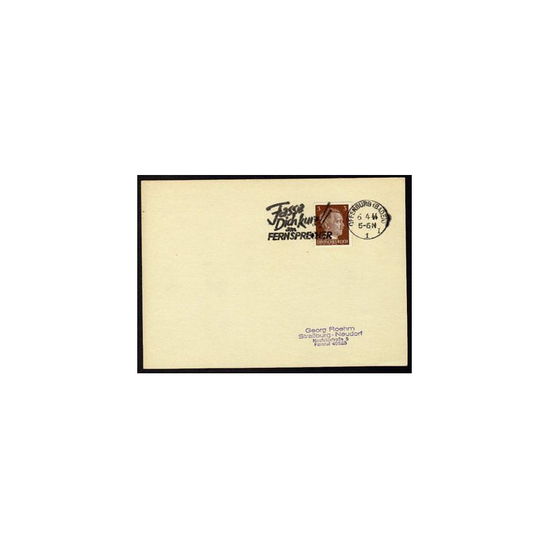 Allemagne n 706 Yv. flamme WW2 OFFENBURG 1 Timbre Allemand Hitler...
