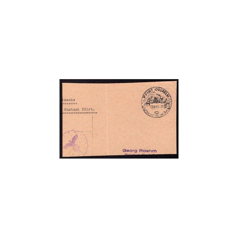 Postsache Absender Postamt PFIRT du 131043