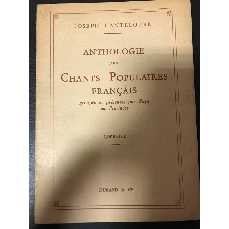 Anthologie des chants populaires français