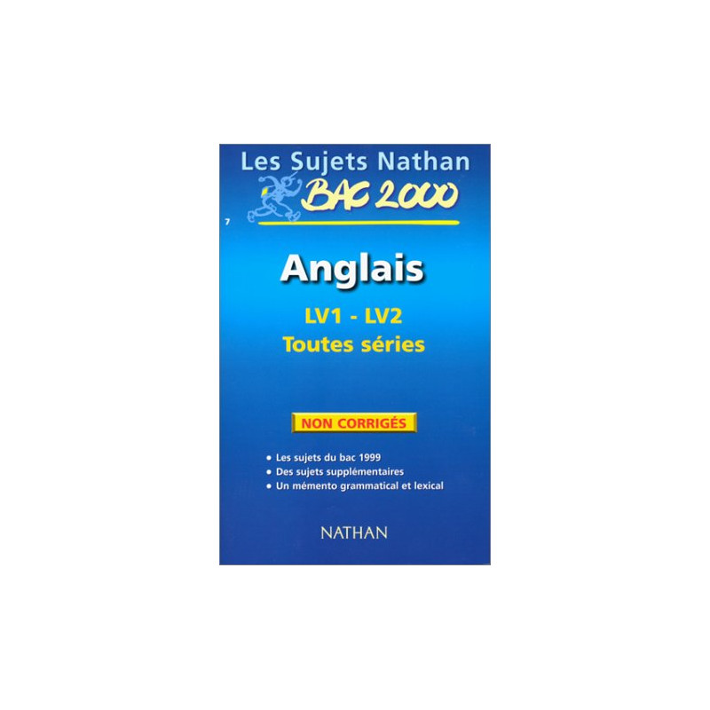 Bac anglais terminale toutes séries : sujet non corrigés du bac 99