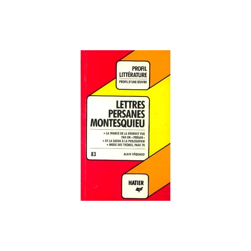 Montesquieu. Lettres persanes Montesquieu. Lettres persanes
