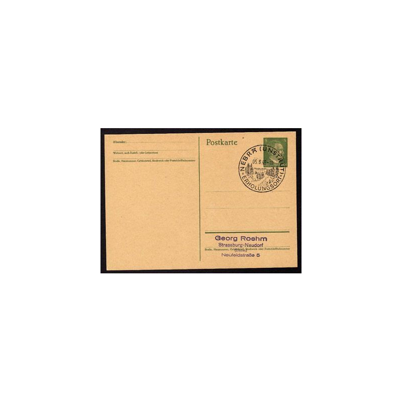 Ganzsache NEBRA Cachet Spécial 050843 WW2