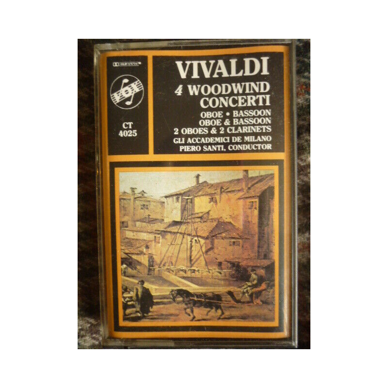 Vivaldi Four woodwind concerti-Piero Santi Cassette Audio-K7 Vox...