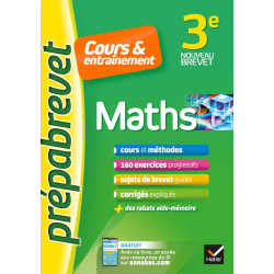 Maths 3e - Prépabrevet Cours et entraînement: cours méthodes et...