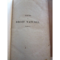 Th. Jouffroy Cours de droit naturel Fac. des Lettres de Paris...